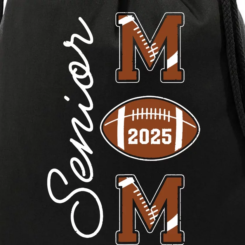 Senior Mom 2025 Football Mommy Class Of 2025 Graduation Drawstring Bag