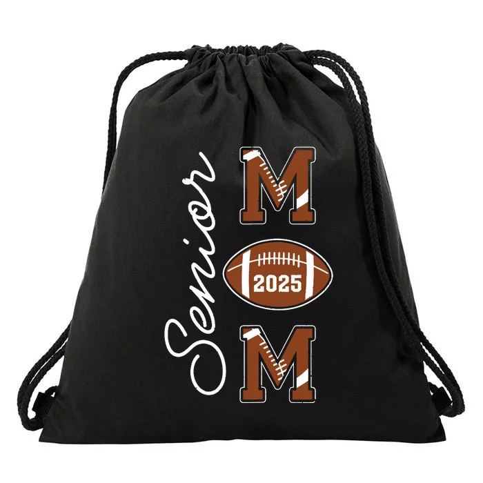 Senior Mom 2025 Football Mommy Class Of 2025 Graduation Drawstring Bag