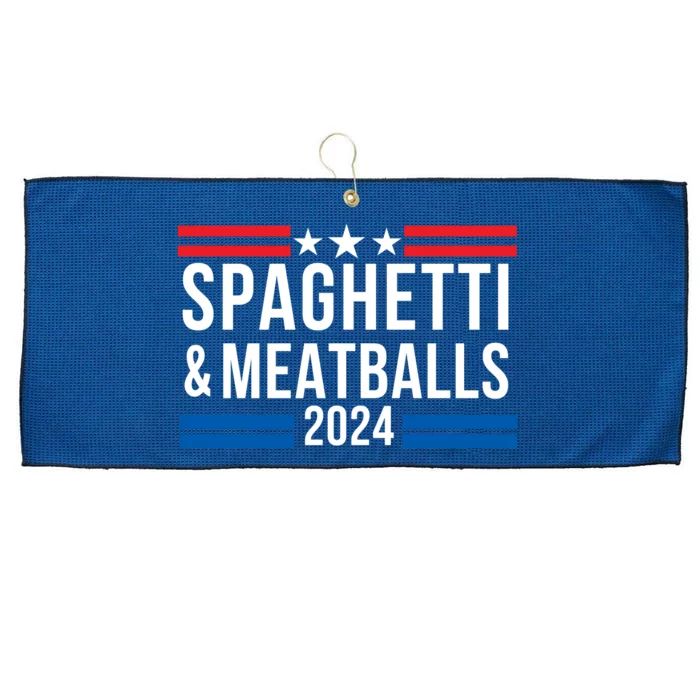 Spaghetti & Meatballs 2024 Pasta Lover Funny Foodie Food Lover Comfort Food Large Microfiber Waffle Golf Towel