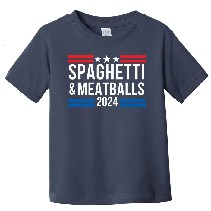 Spaghetti & Meatballs 2024 Pasta Lover Funny Foodie Food Lover Comfort Food Toddler T-Shirt