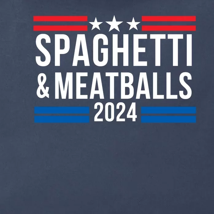 Spaghetti & Meatballs 2024 Pasta Lover Funny Foodie Food Lover Comfort Food Zip Tote Bag