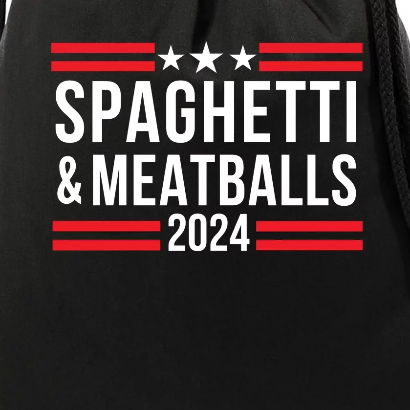 Spaghetti & Meatballs 2024 Comfort Food Pasta Lover Funny Foodie Food Lover Drawstring Bag