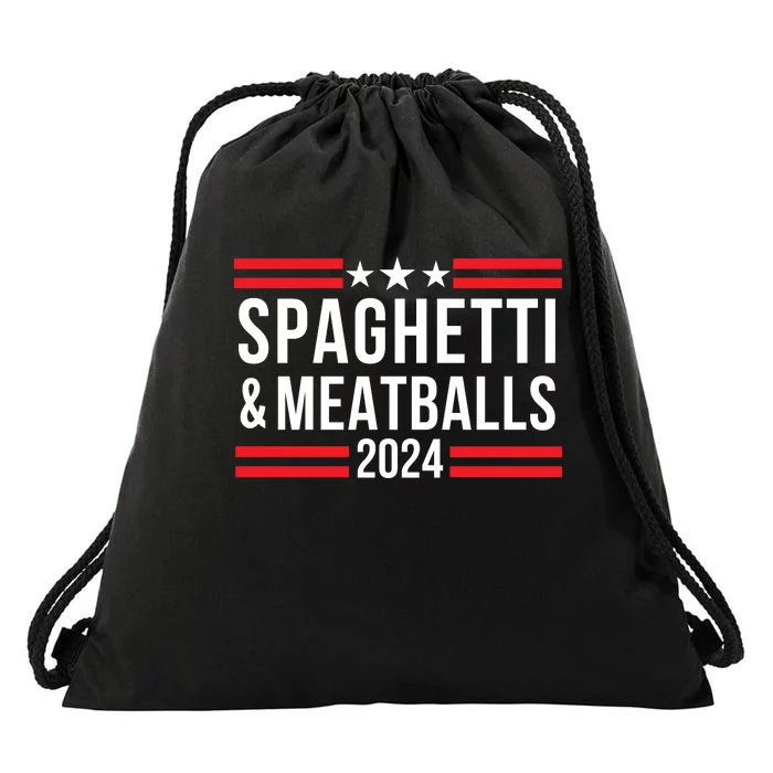 Spaghetti & Meatballs 2024 Comfort Food Pasta Lover Funny Foodie Food Lover Drawstring Bag