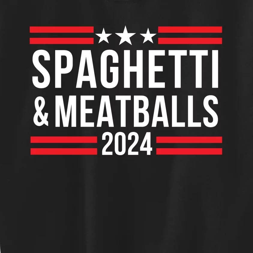 Spaghetti & Meatballs 2024 Comfort Food Pasta Lover Funny Foodie Food Lover Kids Sweatshirt