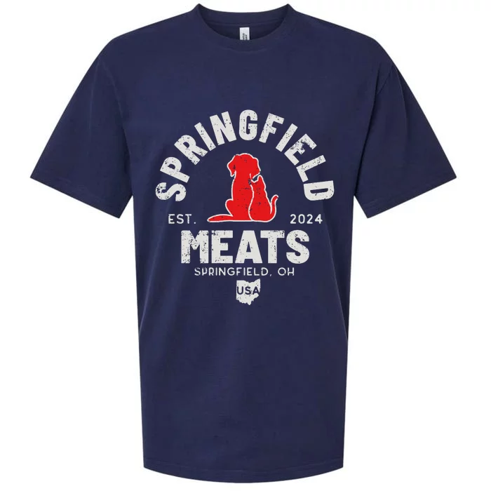 Springfield Meats 2024 They Are Eating The Dogs Sueded Cloud Jersey T-Shirt