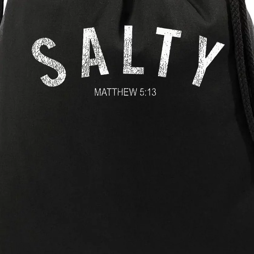 Salty Matthew 513 Distressed Graphic Drawstring Bag