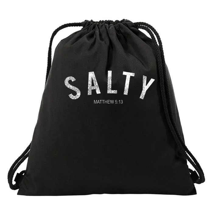 Salty Matthew 513 Distressed Graphic Drawstring Bag