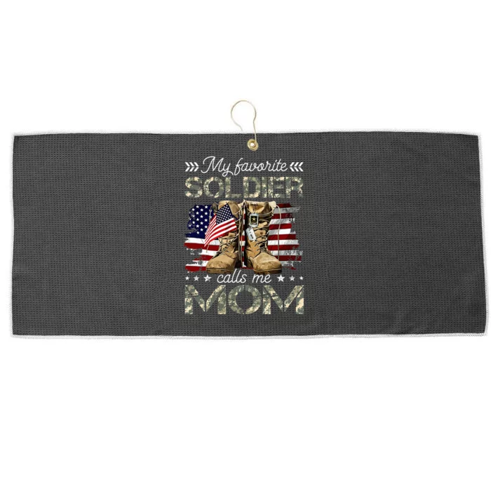 Soldier Mom Army Graduation Mom Large Microfiber Waffle Golf Towel