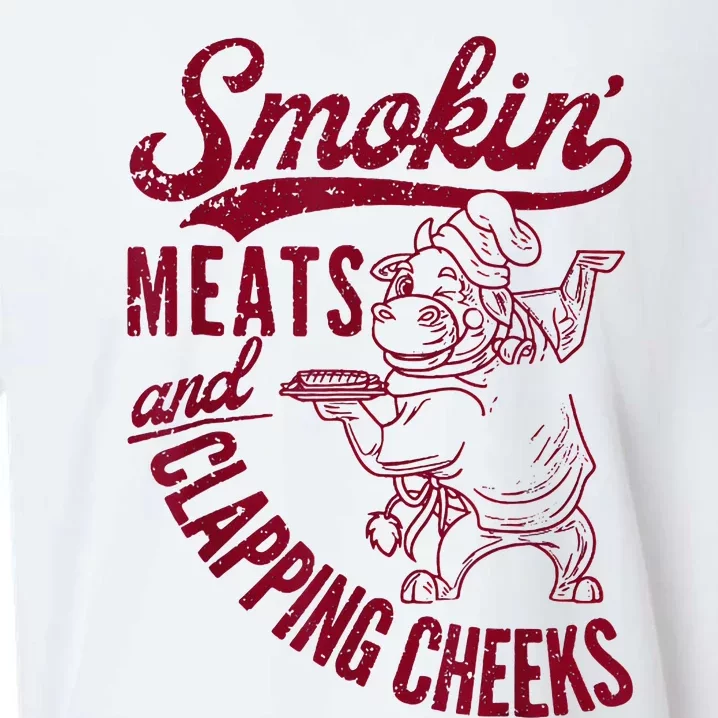 Smoking Meats And Clapping Cheeks Sueded Cloud Jersey T-Shirt