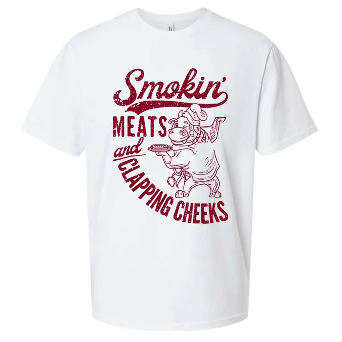 Smoking Meats And Clapping Cheeks Sueded Cloud Jersey T-Shirt