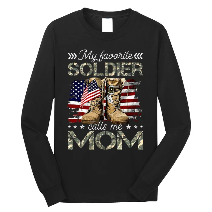 Soldier Mom Army Graduation Mom Long Sleeve Shirt