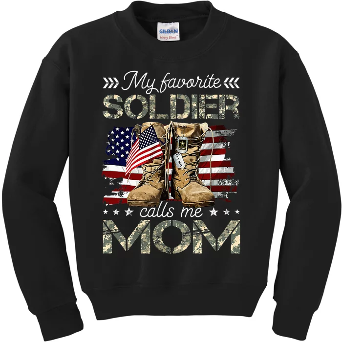 Soldier Mom Army Graduation Mom Kids Sweatshirt