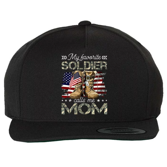 Soldier Mom Army Graduation Mom Wool Snapback Cap