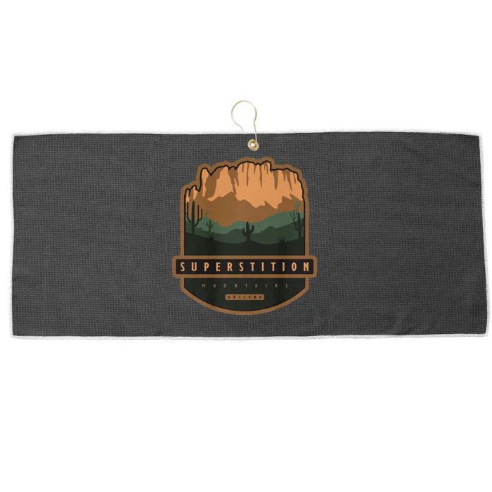 Superstition Mountains Arizona Large Microfiber Waffle Golf Towel