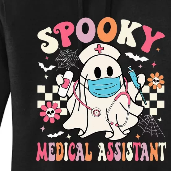 Spooky Medical Assistant Cute Halloween Med Assistant Women's Pullover Hoodie