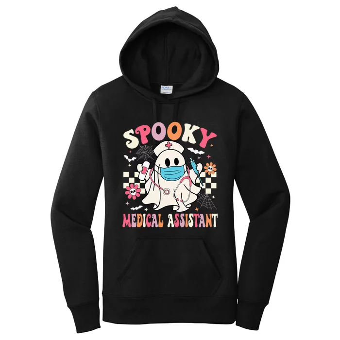 Spooky Medical Assistant Cute Halloween Med Assistant Women's Pullover Hoodie