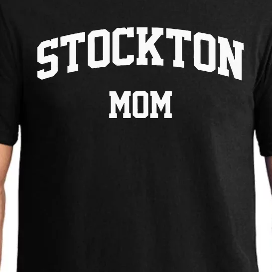 Stockton Mom Arch College University Font Pajama Set