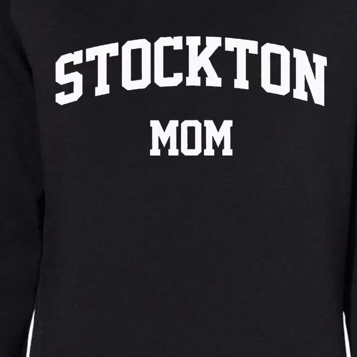 Stockton Mom Arch College University Font Womens California Wash Sweatshirt