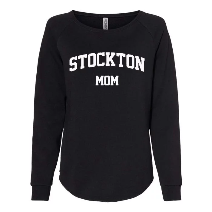 Stockton Mom Arch College University Font Womens California Wash Sweatshirt