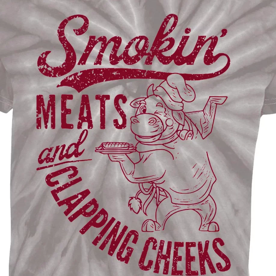 Smoking Meats And Clapping Cheeks Kids Tie-Dye T-Shirt