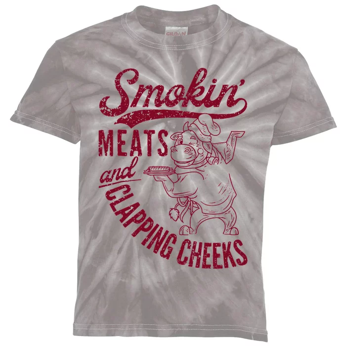 Smoking Meats And Clapping Cheeks Kids Tie-Dye T-Shirt