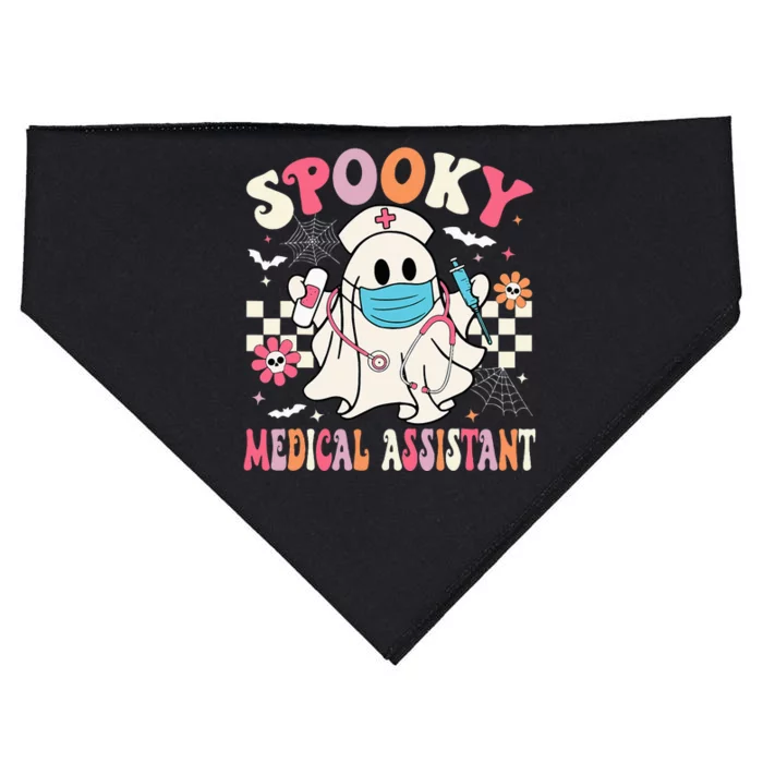 Spooky Medical Assistant Cute Halloween Med Assistant USA-Made Doggie Bandana