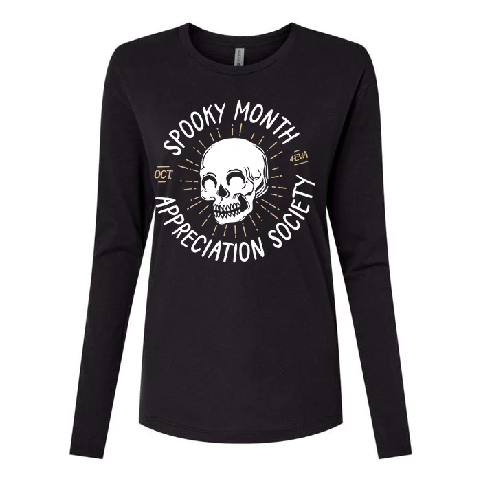 Spooky Month Appreciation Society Womens Cotton Relaxed Long Sleeve T-Shirt