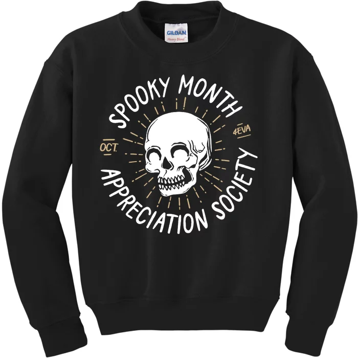 Spooky Month Appreciation Society Kids Sweatshirt