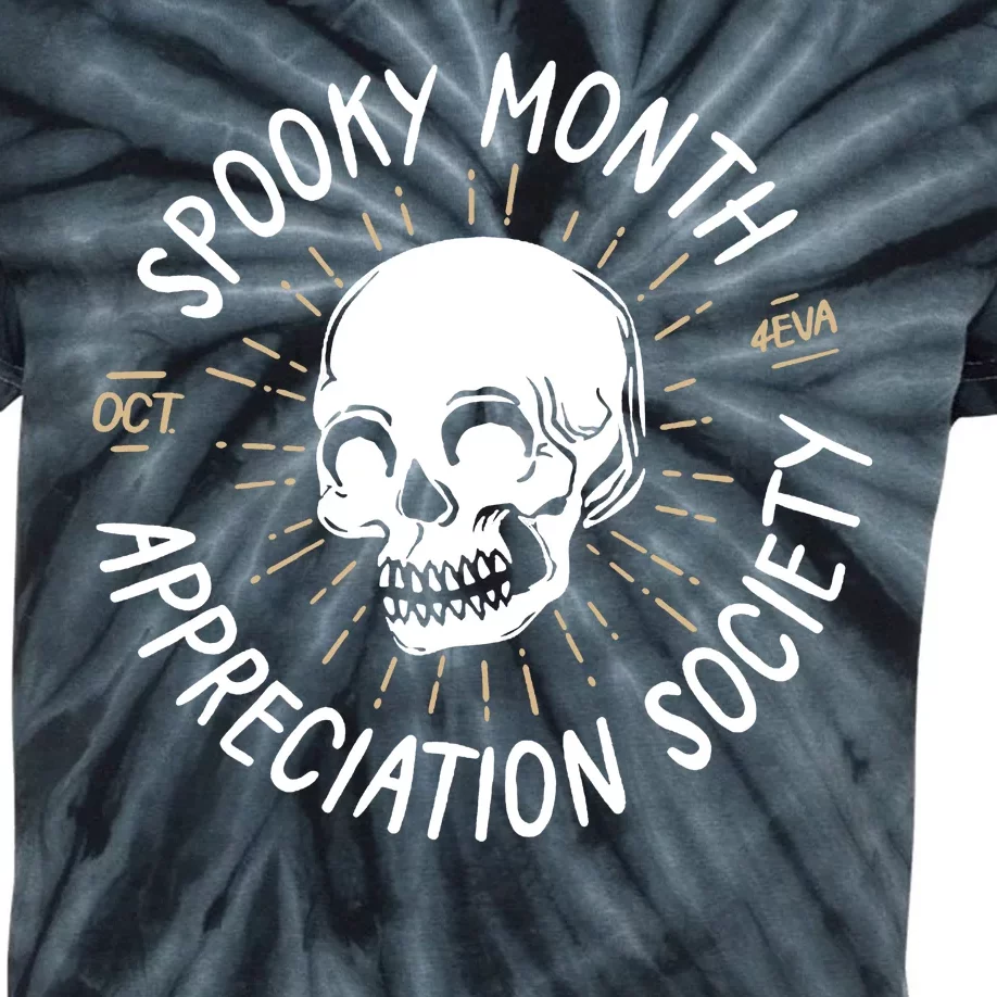 Spooky Month Appreciation Society Kids Tie-Dye T-Shirt