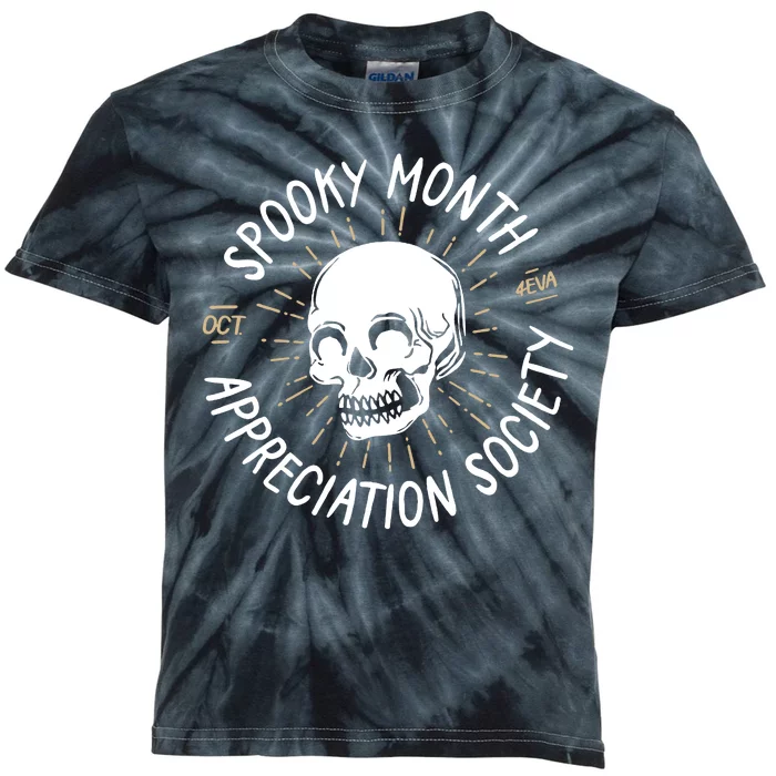 Spooky Month Appreciation Society Kids Tie-Dye T-Shirt