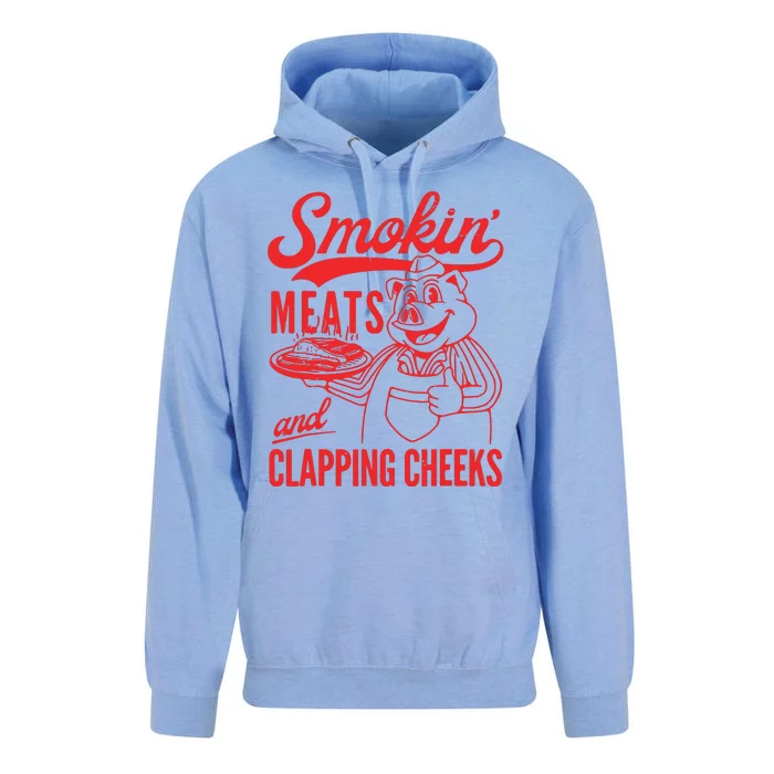 Smokin Meats And Clapping Cheeks Unisex Surf Hoodie