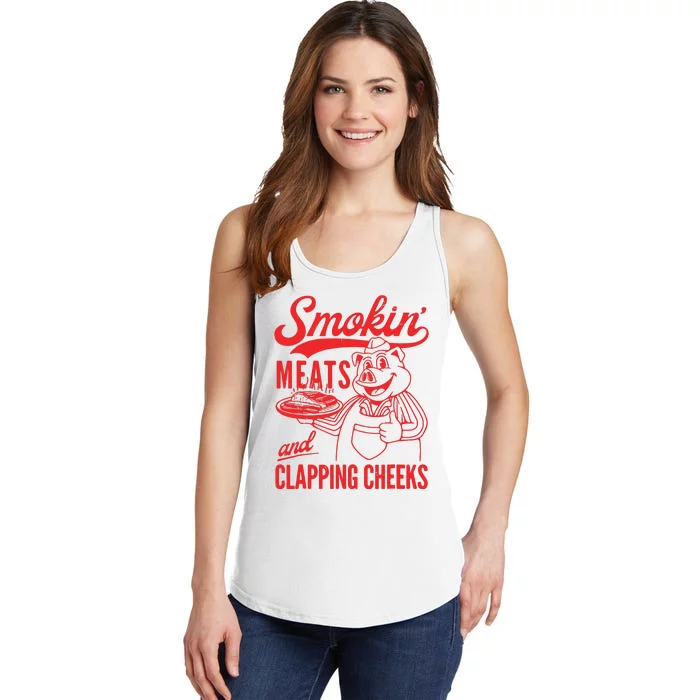 Smokin Meats And Clapping Cheeks Ladies Essential Tank