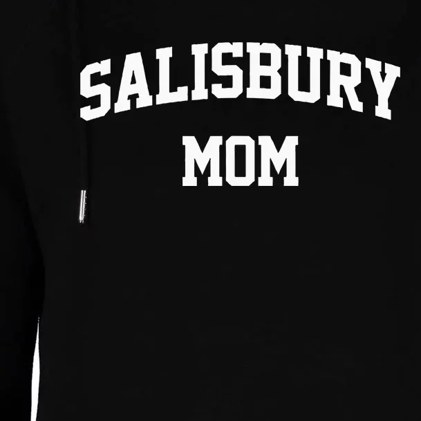 Salisbury Mom Arch College University Font Womens Funnel Neck Pullover Hood