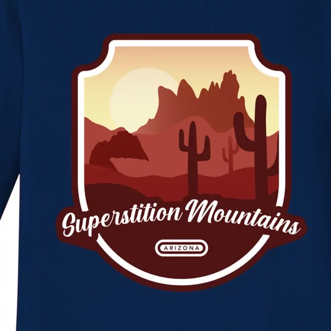 Superstition Mountains Arizona Gift Baby Long Sleeve Bodysuit