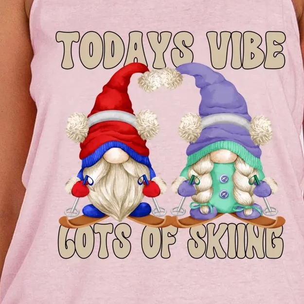 Ski Mom And Dad Gnomes Funny Family Quote For Ski Lover Meaningful Gift Women's Knotted Racerback Tank