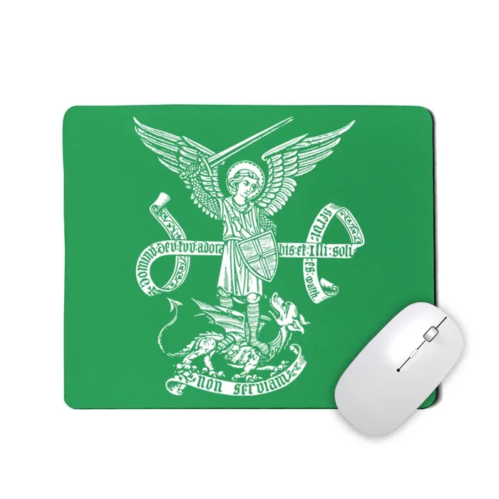 St Michael Archangel Catholic Angel Defend Us Mousepad