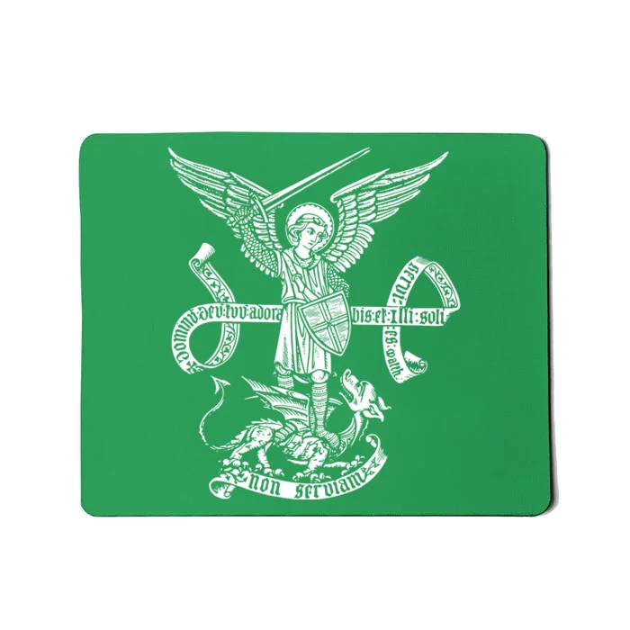 St Michael Archangel Catholic Angel Defend Us Mousepad