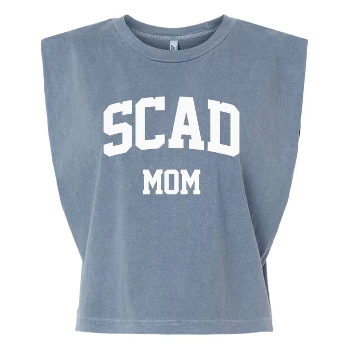 SCAD Mom Arch College University Font Garment-Dyed Women's Muscle Tee