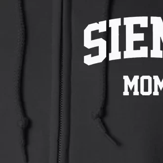 Siena Mom Arch College University Font Full Zip Hoodie