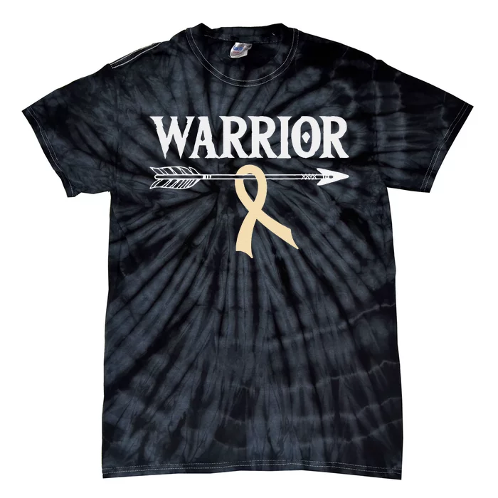 Spinal Muscular Atrophy Warrior Ivory Arrow Ribbon Tie-Dye T-Shirt