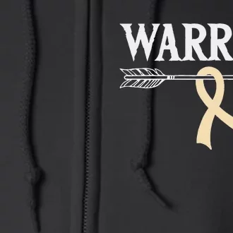 Spinal Muscular Atrophy Warrior Ivory Arrow Ribbon Full Zip Hoodie