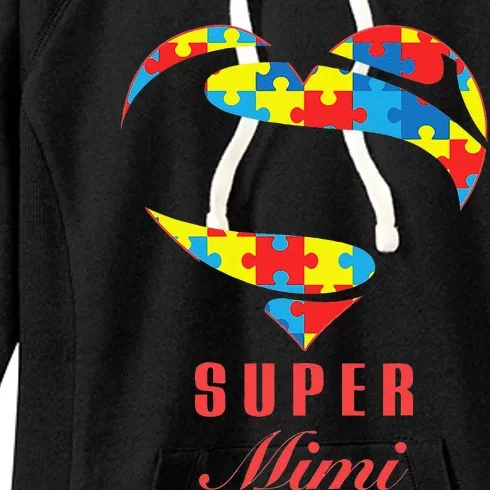 Super Mimi Autism Awareness Gifts Autism Heart Women's Fleece Hoodie