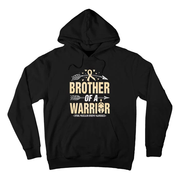 Spinal Muscular Atrophy Brother Of A Warrior Ivory Ribbon Tall Hoodie