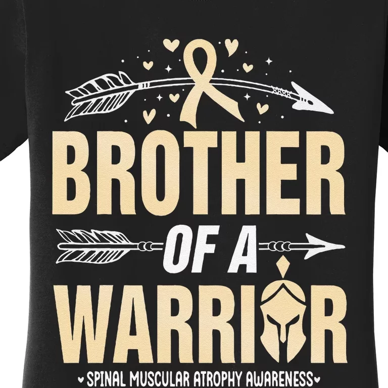 Spinal Muscular Atrophy Brother Of A Warrior Ivory Ribbon Women's T-Shirt