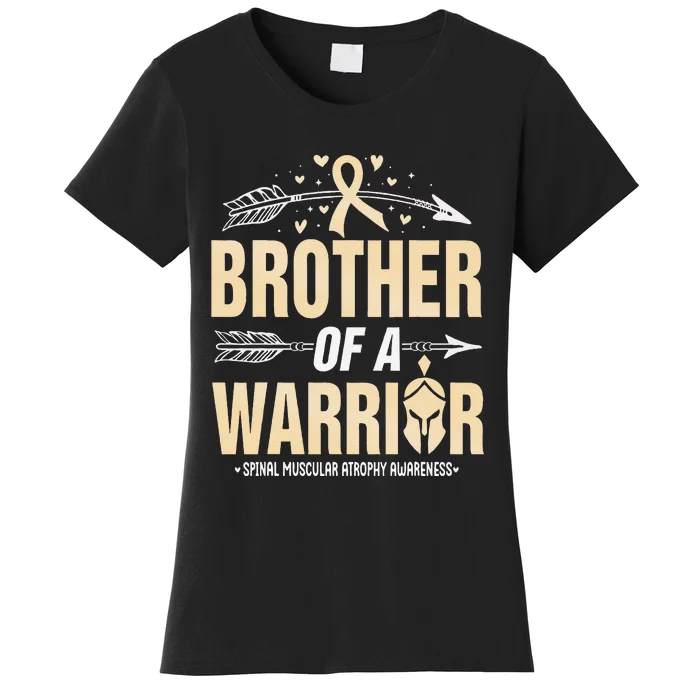 Spinal Muscular Atrophy Brother Of A Warrior Ivory Ribbon Women's T-Shirt