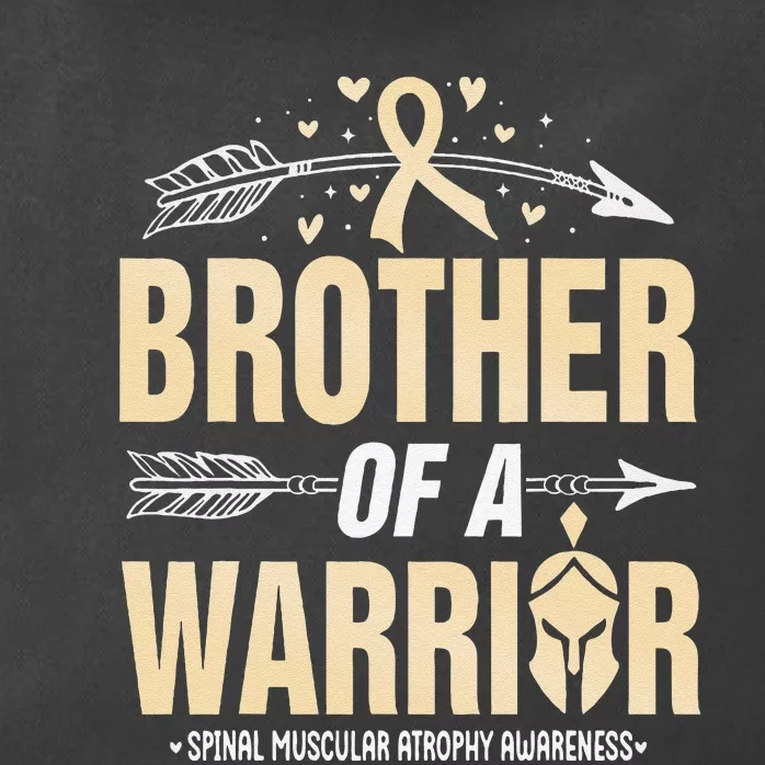 Spinal Muscular Atrophy Brother Of A Warrior Ivory Ribbon Zip Tote Bag