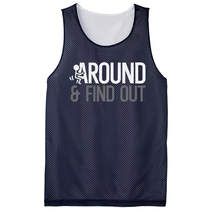 Stick Man Around And Find Out Fafo Mesh Reversible Basketball Jersey Tank