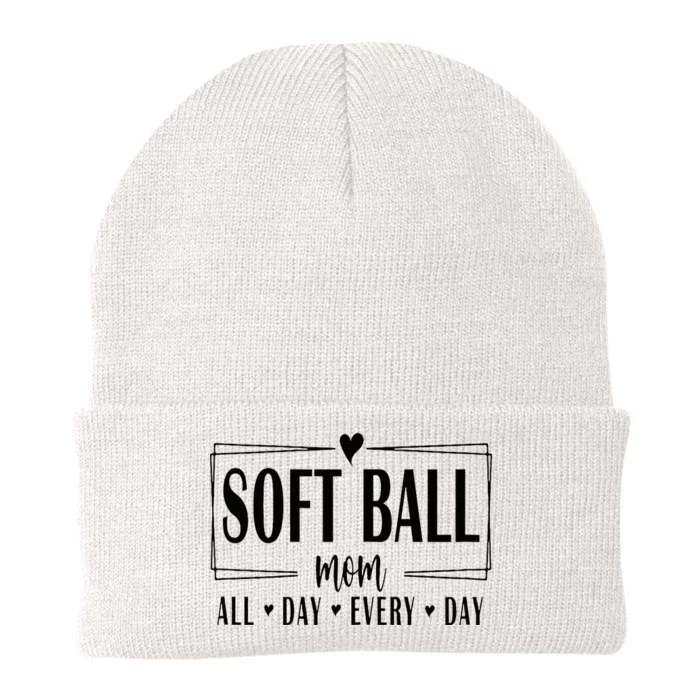 Softball Mom All Day Everyday Softball Mom Era Mothers Day Knit Cap Winter Beanie