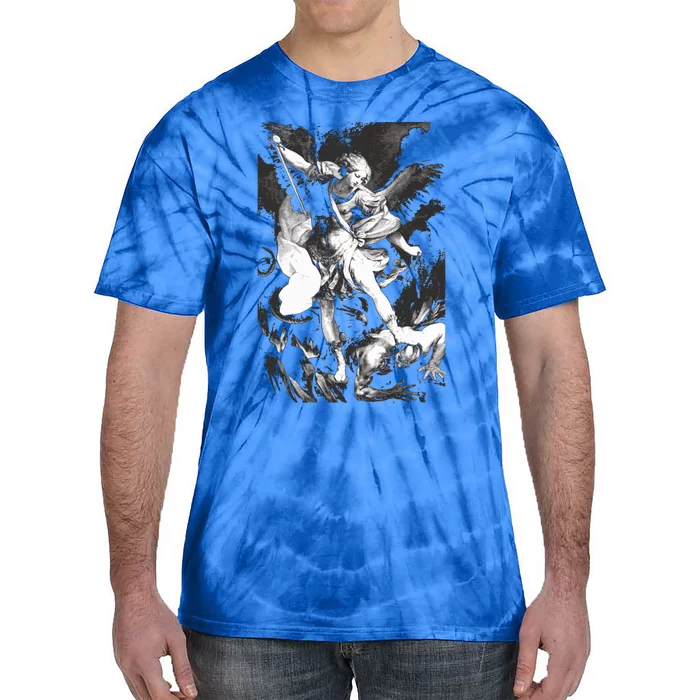 Saint Michael Archangel Angel Catholic Patron Gift Tie-Dye T-Shirt