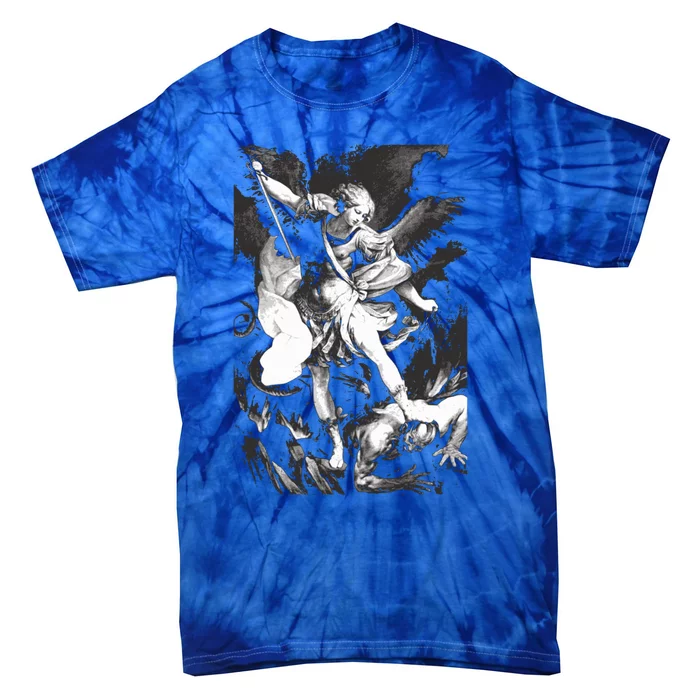 Saint Michael Archangel Angel Catholic Patron Gift Tie-Dye T-Shirt